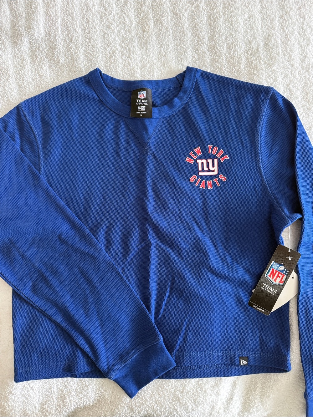 New York Giants Women's Royal Blue Long Sleeve Jersey Top - NFL Team